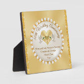 ゴージャスな50周年記念プラパーソナライズされたーク フォトプラーク (正面)