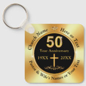 ゴージャスな50th教会の記念日、パーティーの好意 キーホルダー (正面)