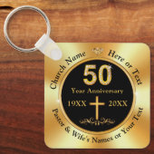 ゴージャスな50th教会の記念日、パーティーの好意 キーホルダー (正面)