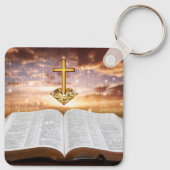 ゴージャスな50th教会の記念日、パーティーの好意 キーホルダー (裏面)