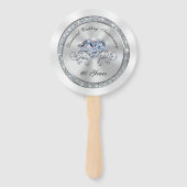 ゴージャスな60周年結婚パーティーの好意 ハンドファン (裏面)