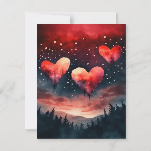 ゴージャスなAIバレンタイン ノートカード (正面)