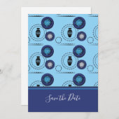 ゴージャスアフリカプリントアンカラファブリック招待状 招待状 (正面/裏面)