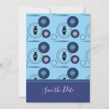 ゴージャスアフリカプリントアンカラファブリック招待状