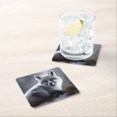 ゴージャスアルティックキツネ スクエアペーパーコースター (インサイチュ)