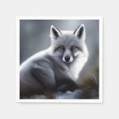 ゴージャスアルティックキツネ スタンダードカクテルナプキン (正面)
