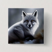 ゴージャスアルティックキツネ 缶バッジ (正面)