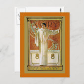 ゴージャスアンティークヴィンテージアイボリーアドノテカーズ ポストカード (正面/裏面)