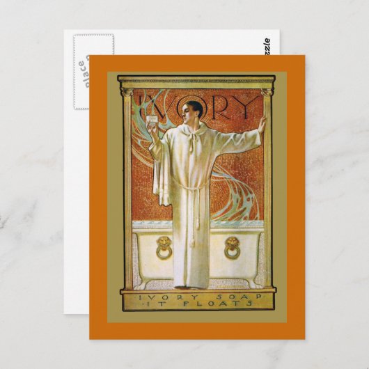 ゴージャスアンティークヴィンテージアイボリーアドノテカーズ ポストカード (正面/裏面)