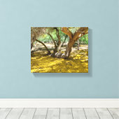 ゴージャスイエローパロヴェルデツリー キャンバスプリント (インサイチュ (ウッドフロア))