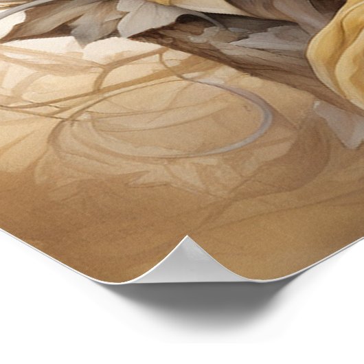 ゴージャスイエローファンタジー妖精 ポスター (角)