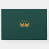 ゴージャスエメラルドグリーン&金ゴールド結婚ズゲストブック ゲストブック (裏面)