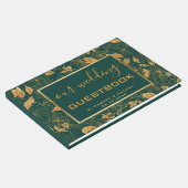 ゴージャスエメラルドグリーン&金ゴールド結婚ズゲストブック ゲストブック (コーナー)