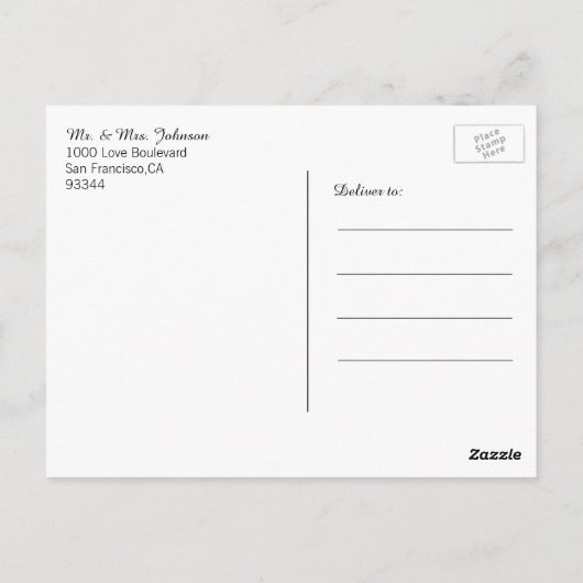 ゴージャスエレガントな金ゴールドハートありがとうご結婚ざう ポストカード (裏面)