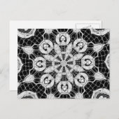 ゴージャスエレガントレース抽象芸術アートパターン ポストカード (正面/裏面)