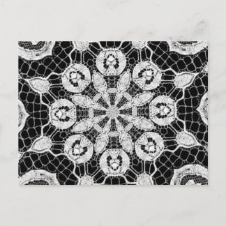 ゴージャスエレガントレース抽象芸術アートパターン ポストカード
