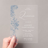 ゴージャスエレガントヴィンテージキンセアニェラ15誕生日 アクリル招待状 (インサイチュ (ポータブル))