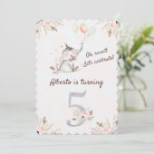 ゴージャスエレファントボホフローラ第五誕生日 招待状 (スタンド正面)