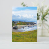 ゴージャスオレゴンコーストグリーテパーソナライズされたィングカード サンキューカード (スタンド正面)