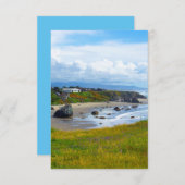 ゴージャスオレゴンコーストグリーテパーソナライズされたィングカード サンキューカード (正面/裏面)