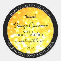ゴージャスオレンジスパークリンググリッター製品ラベル