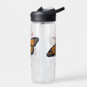 ゴージャスオレンジ(昆虫)オオカバマダラ、モナークバタフライビクトリアンアート ウォーターボトル (左面)