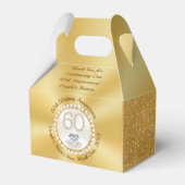 ゴージャスカスタムな60周年記念パーティーの好意、 フェイバーボックス (裏面サイド)