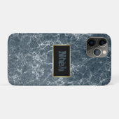 ゴージャスカッコいいなダークブルー大理石 Case-Mate iPhoneケース (裏面(横))