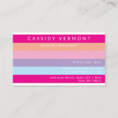 ゴージャスカラフルなメイクアップヘアプロフェッショナル 名刺 (裏面)