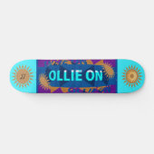 ゴージャスカラフルな「Ollie On」初級スケートボード スケートボード (横)