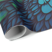 ゴージャスカラフルピーコック、アールデコスタイル ラッピングペーパー (ロールコーナー)