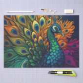 ゴージャスカラフルピーコック、アールデコスタイル 薄葉紙 (クラフト)