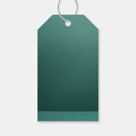 ゴージャスグリーンカスタム金ゴールドクリスマスパーティーツリー ギフトタグ (裏面)