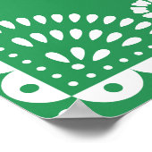 ゴージャスグリーンパペル結婚ピカドの歓迎サイン ポスター (角)