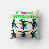 ゴージャスグリーン私は体操デザイン クッション (裏面)