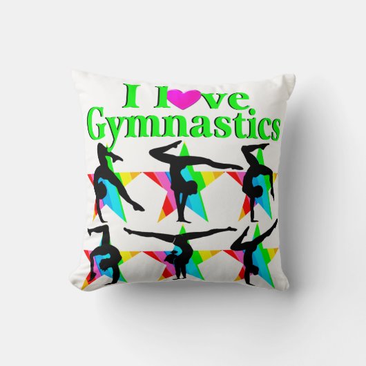 ゴージャスグリーン私は体操デザイン クッション (正面)