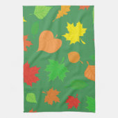 ゴージャスグリーン紅葉 キッチンタオル (縦)