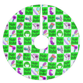 ゴージャスグリーン美容師クリスマスツリースカート ブラッシュドポリエステルツリースカート