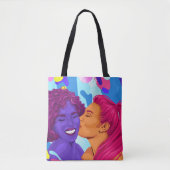 ゴージャスゲイレズビアンプライドグラフィックアート トートバッグ (正面)