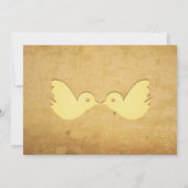 ゴージャスゴールデンバードケージ結婚式招待状 招待状 (裏面)