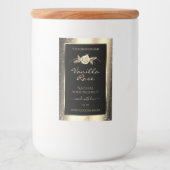 ゴージャスゴールドグリッター フローラル ブラック製品ラベル フードラベル (正面)