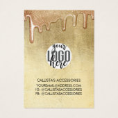 ゴージャスゴールド厚ラメドリップス ロゴ イヤリング (裏面)