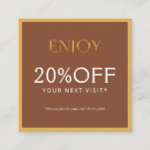 ゴージャスゴールド＆ブラウンラッシュテック 割引カード (正面)