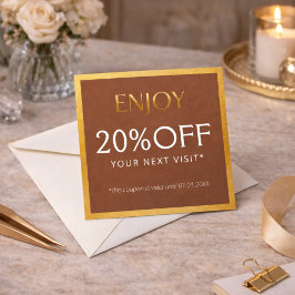 ゴージャスゴールド＆ブラウンラッシュテック 割引カード