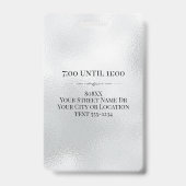 ゴージャスゴールドVIP シルバー バッジ (裏面)