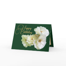 ゴージャスシックホワイトローズフローラブーケ誕生日