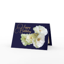 ゴージャスシックホワイトローズフローラブーケ誕生日