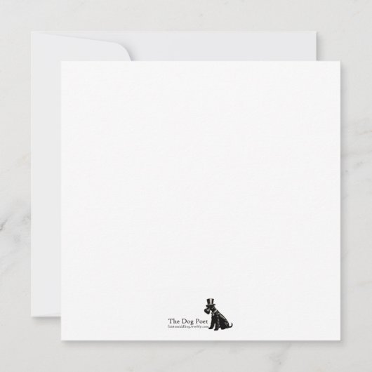 ゴージャスシュナウザー写真ノテカード ノートカード (裏面)