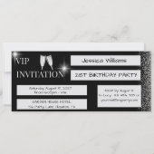 ゴージャスシルバーVIPバースデーパーティー 招待状 (裏面)