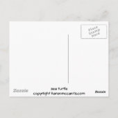 ゴージャスシータートルステンドグラススタイルアート ポストカード (裏面)